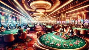 Antarmuka aplikasi angsa slot menampilkan menu utama dengan opsi permainan, taruhan olahraga, dan live dealer